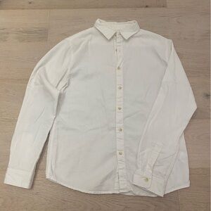 Zara Boys White Button Down Dress Shirt Size 13-14